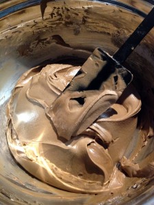 This is the Kahlua-Chocolate frosting after whipping...YUM!