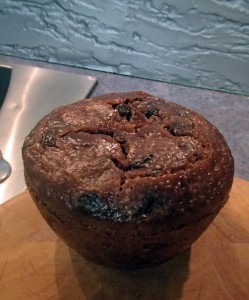I used a half size Christmas pudding. Homemade is so much nicer (and you can control how much Brandy goes in!) A bought one will work the same.