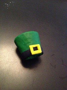 I added a big buckle. You could use a mini heart-shaped cutter to create a shamrock or decorate however you like.